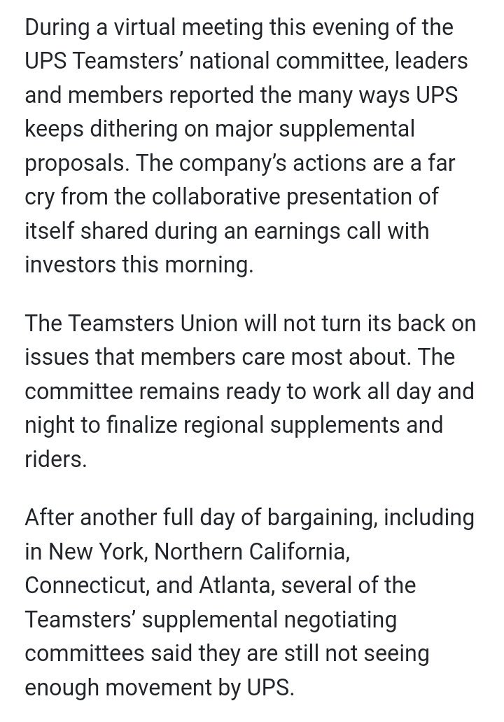 BrJoeBalkis's tweet photo. 4/25/23 ups supplements update
#2023TeamstersupsContractCampaign #Teamsters
Is accusing #ups of dithering, is what the #MarblePalace means by the gloves off? ups isnt taking #sob &amp; #cuckerman seriously.
#DEFUNDfacebook
#DEFUNDtwitter
#DEFUNDgoogle https://t.co/7rDOt0PiLc