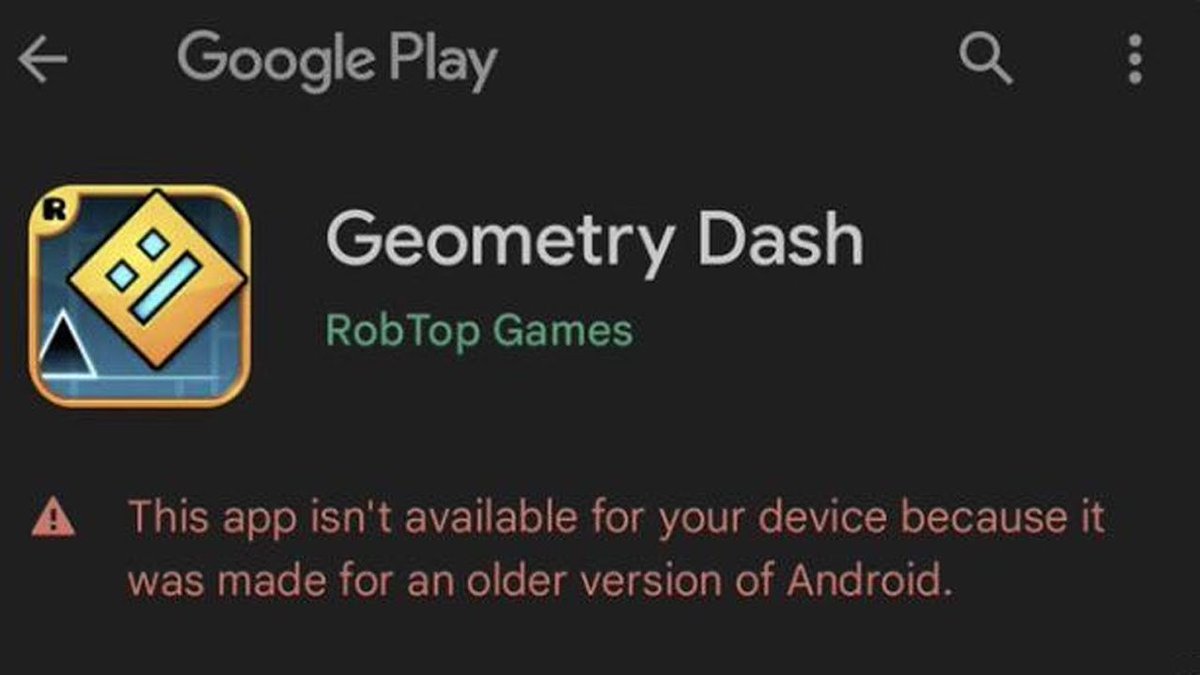 Mecholix's tweet photo. GEOMETRY DASH HAS BEEN REMOVED FROM THE GOOGLE PLAY STORE, THIS COULD MEAN 2.2 IS COMING SOON! #UpdateGeometryDash https://t.co/i3zcRLpRL0