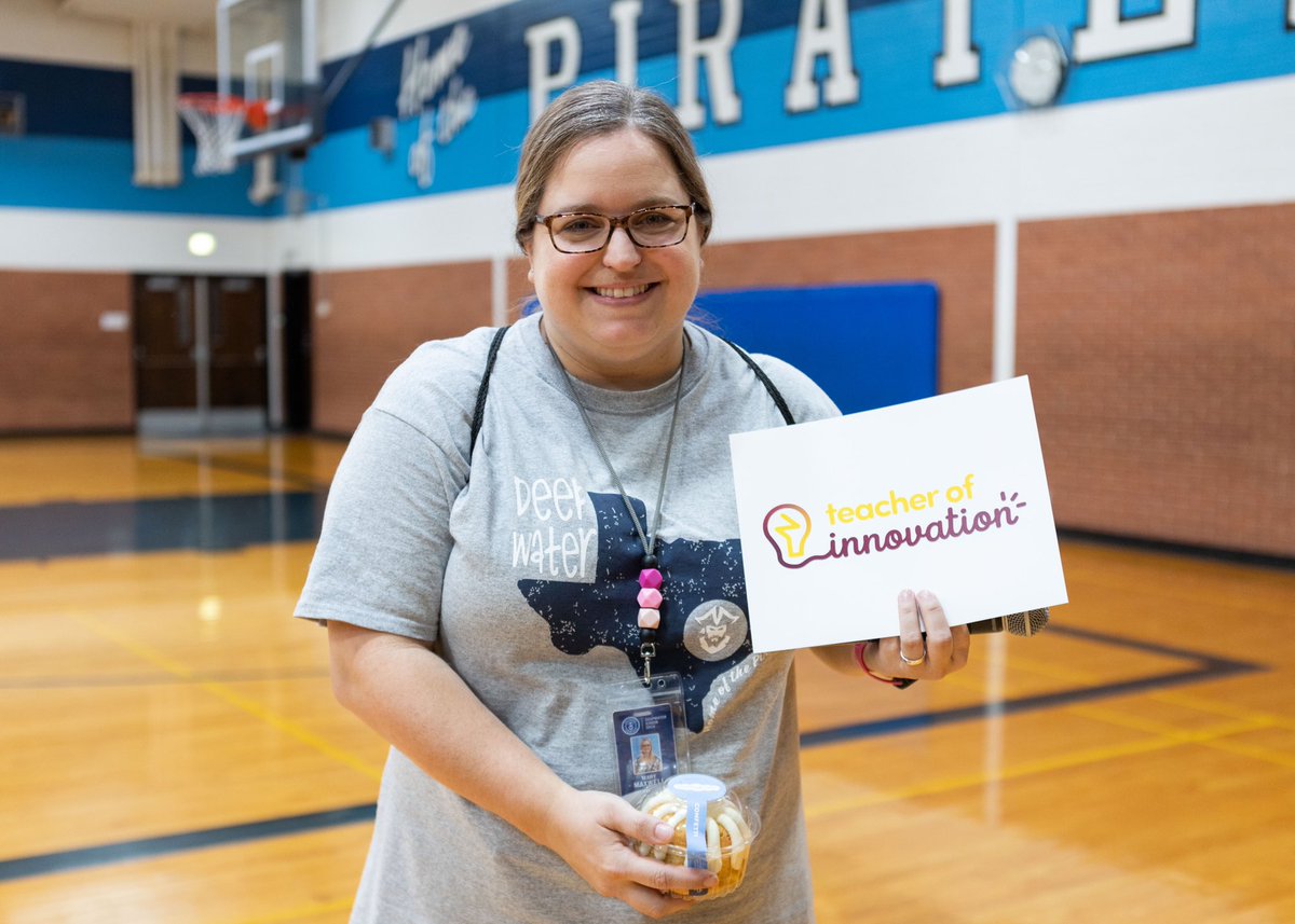 DPISD_Tech's tweet photo. Congratulations to all the Deer Park ISD 2023 Teachers of Innovation! These teachers pursue excellence and integrate innovative technology into their classrooms. We’re excited about the collaboration that’s ahead! 🤖 #dptechnology #dptech2023 https://t.co/BAoj0ytyhI