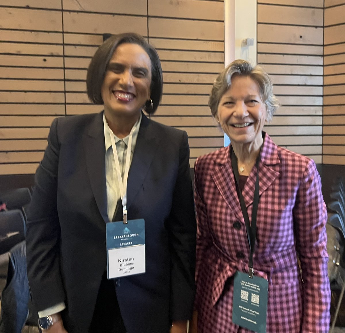 Dr. Sue Desmond-Hellmann (@suedhellmann) on Twitter photo Happy to run into <a href="/JAMA_current/">JAMA</a> leader & <a href="/UCSF/">UC San Francisco</a> colleague <a href="/KBibbinsDomingo/">Kirsten Bibbins-Domingo</a> at #STATBreakthrough in SF. Happy to run into <a href="/JAMA_current/">JAMA</a> leader & <a href="/UCSF/">UC San Francisco</a> colleague <a href="/KBibbinsDomingo/">Kirsten Bibbins-Domingo</a> at #STATBreakthrough in SF.