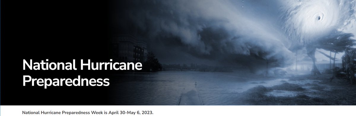 Today is the last day of National Hurricane Preparedness Week. If you missed any topics or want more information, all of the daily themes are at: noaa.gov/hurricane-prep #HurricanePrep #HurricaneStrong