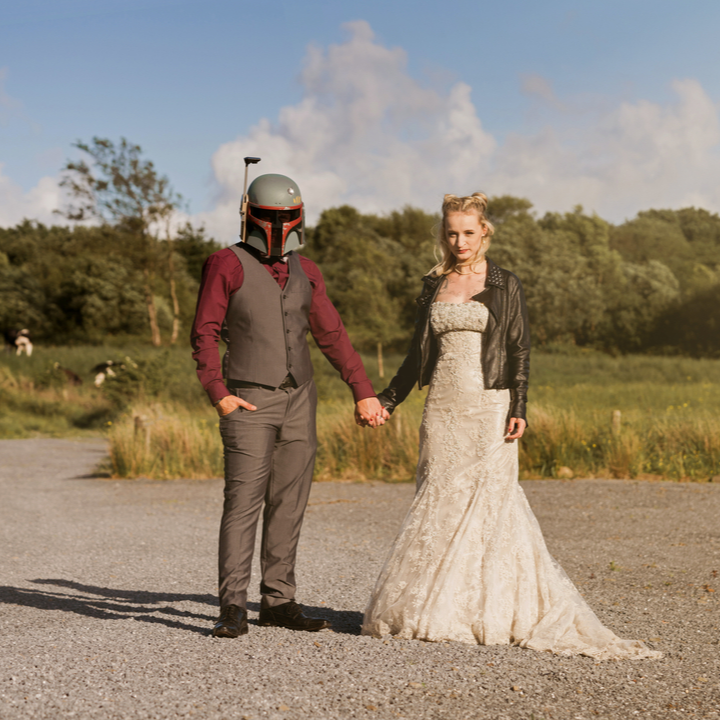 FlashbulbWales's tweet photo. May the fourth be with you.... MWAHAHAHA never gets old. 
.
.
.
.
#maythefourthbewithyou #sylenlakesweddings #bobafetthelmet #bobafettgroom #starwarswedding #southwalesweddingphotographer #sylenlakes https://t.co/bGIu9CZGQ7
