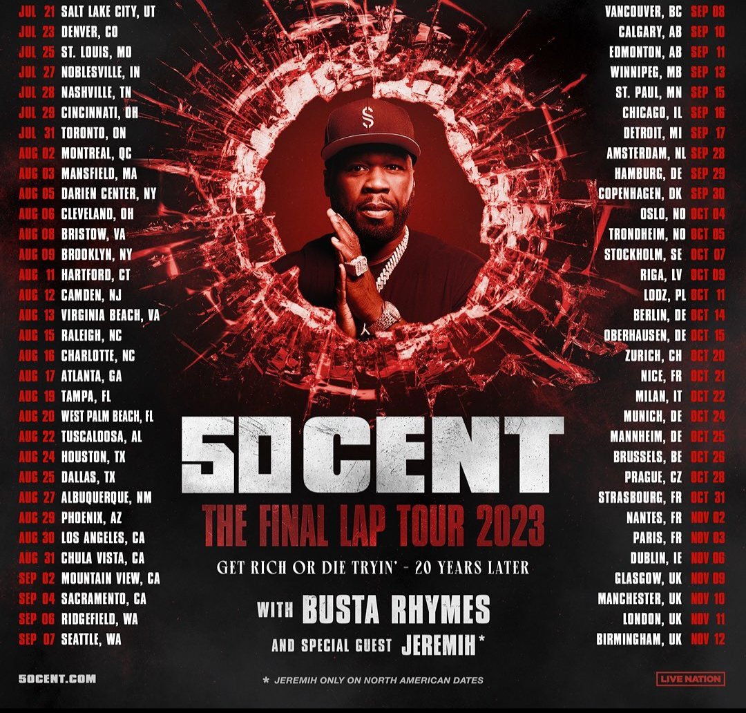HardcoreFlava's tweet photo. The Final Lap Tour.
And I will see you in November.. ๐ฉโ๏ธ #50Cent #GUnit #BustaRhymes #Jerimah ๐ฅ๐ฆ๐ฅ๐พ๐ฝ https://t.co/W96ejZAIEg