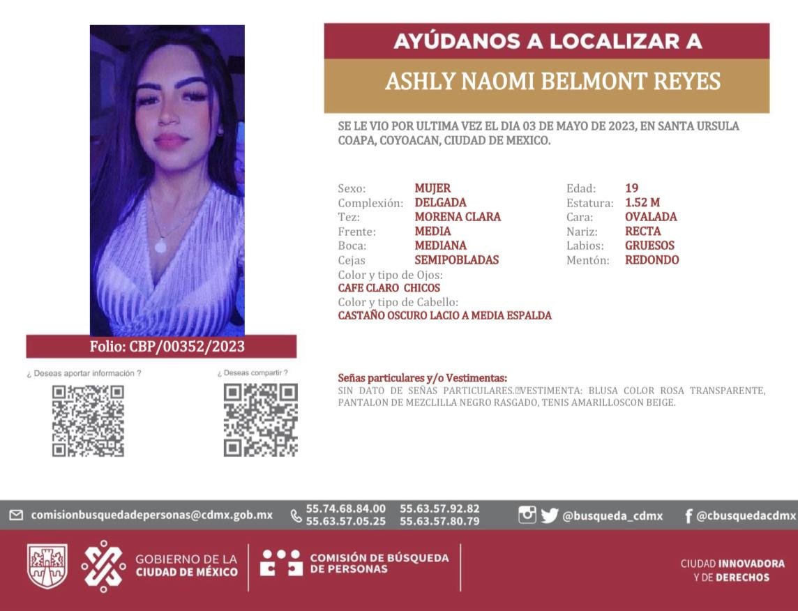 MetroCDMX on Twitter "Si tienes información para localizar a Ashly