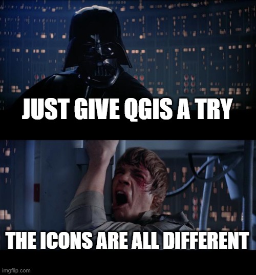 Happy Star Wars Day, sharing a previous classic #mappymeme #QGIS #ArcGISPro