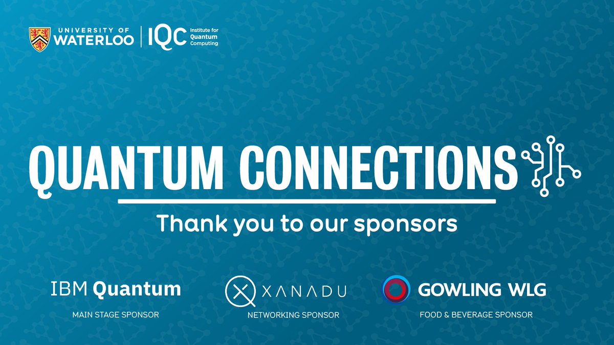 That's a wrap on IQC's inaugural Quantum Connections conference! We have been so inspired over the last 2 days, connecting with attendees from across Canada's quantum landscape.

Thank you to our sponsors <a href="/IBM/">IBM</a>, <a href="/XanaduAI/">Xanadu</a>, <a href="/gowlingwlg/">Gowling WLG</a> for helping us make …