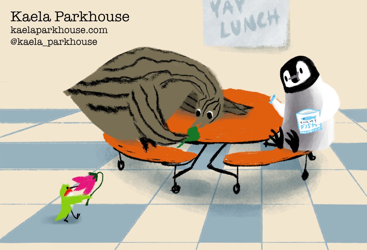A quick lunchtime sketch for #KidLitArtPostcard Day! 
I'm an author-illustrator seeking representation 🔎😁
portfolio: kaelaparkhouse.com
insta: instagram.com/kaela_parkhous…