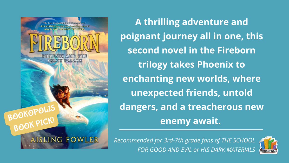 FIREBORN by Aisling Fowler is a #BookopolisPick for fans of epic adventures filled with magic like #harrypotter or #KOTLC. Enter to win a free copy of Book #2 courtesy of @HarperChildrens on Bookopolis - bit.ly/BOOK_GIVEAWAY #freebooks #bookposse #titletalk #elachat