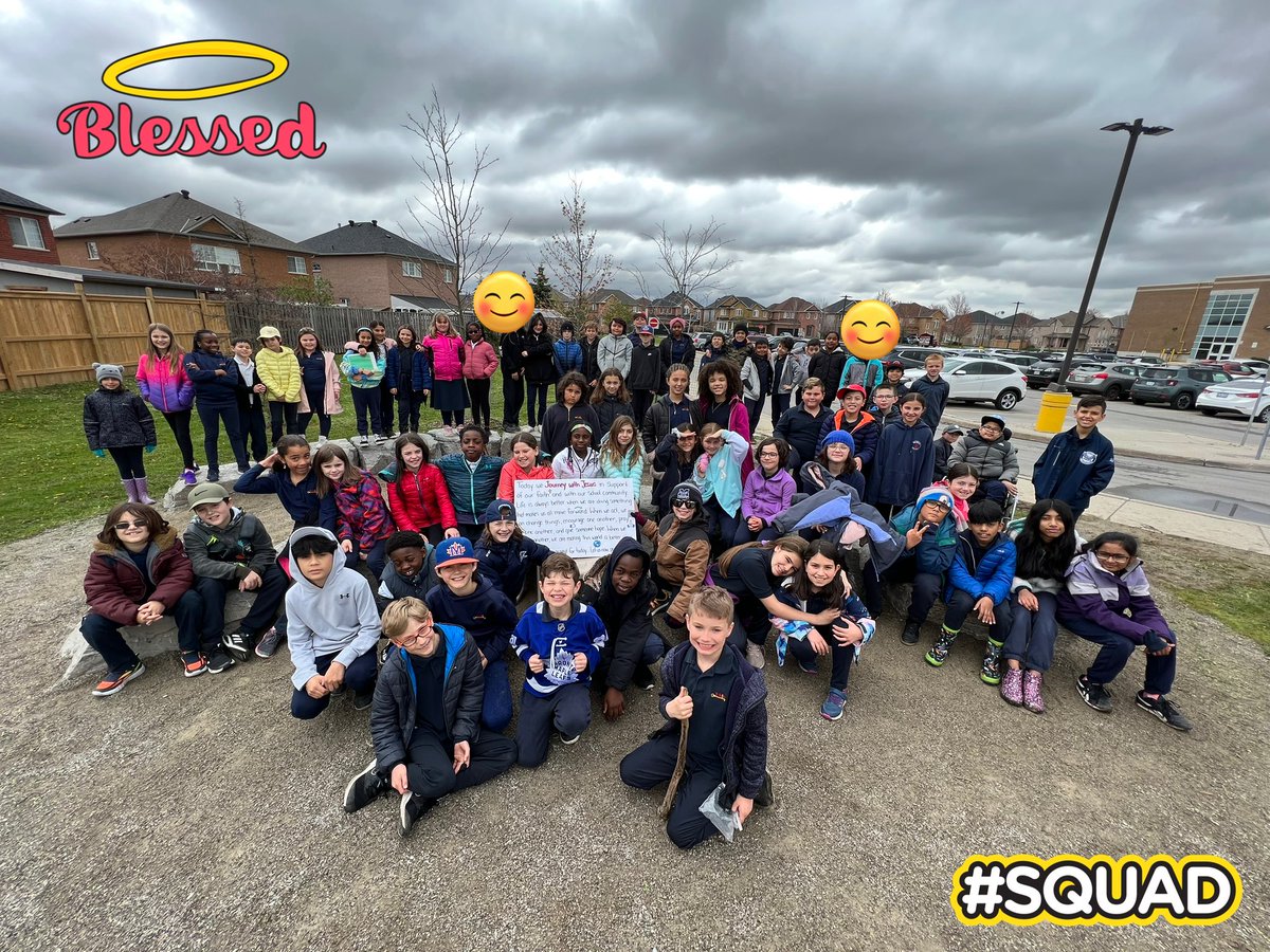 Today we had our #JourneywithJesus walk! Thankfully the rain held out and we were able to reflect on prayer and admire the nature around us 💕 #HCDSB <a href="/Ms_SAlves/">Dr. Alves</a> <a href="/mrsjmcgregor/">Mrs. McGregor</a> <a href="/stpetersmilton/">St. Peter C.E.S.</a>