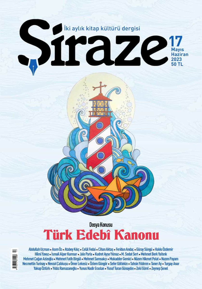 İki Aylık Kitap Kültürü Dergisi #Şiraze’nin
Mayıs-Haziran/17. Sayısı,
“Türk Edebî Kanonu”
Dosyası, Zengin Yazar Kadrosu ve Nitelikli Muhtevasıyla Sizleri Selamlıyor. 
"<a href="/SirazeDergisi/">Şiraze Dergisi</a>
Hayırlı Olsun!
#TÜRDEB
🔗Abonelik:sirazedergisi.com/abonelik
🔗Temin: sirazedergisi.com/temin
