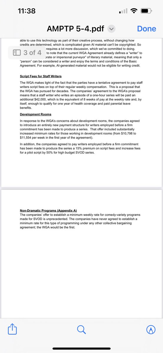 MattBelloni's tweet photo. The studios have finally responded publicly to the WGA claims, sending the following rebuttal to the media. Bottom line: the strike isn’t ending anytime soon….. https://t.co/5ko4kyAWet