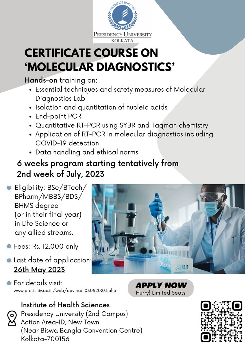 #Certificatecourse#MolecularDiagnostics#IHSPU