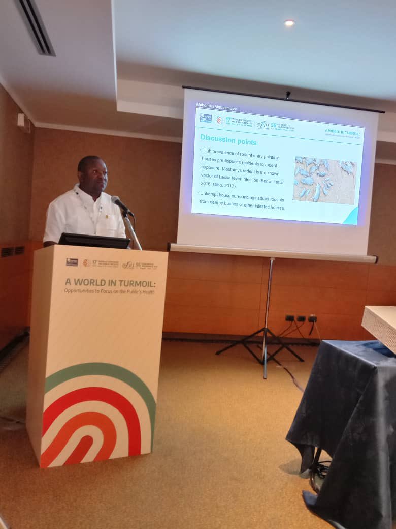 Dr. Alphonsus Aigbiremolen, the Secretary General of APHPN making a presentation during the ongoing World Congress on Public Health in Rome, Italy.

#WCPH2023 #WorldinTurmoil