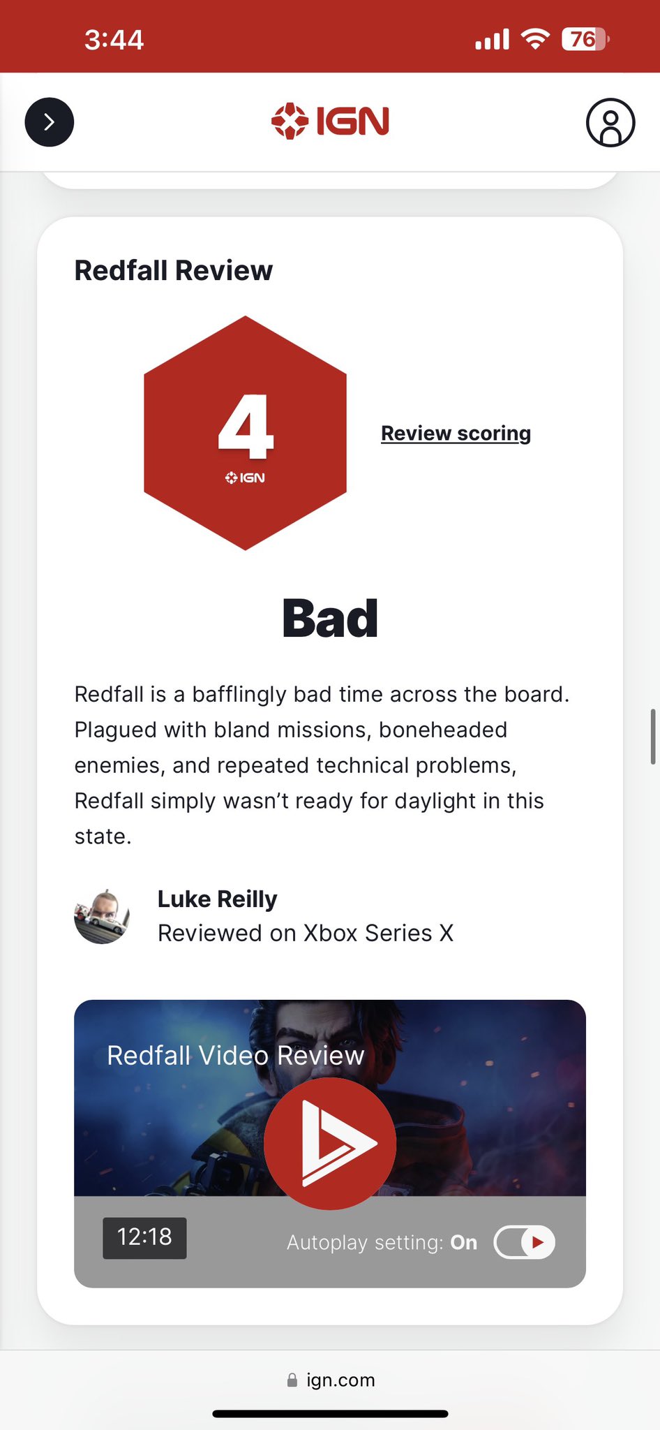 Digital Foundry on Twitter "Redfall on both Xbox Series consoles