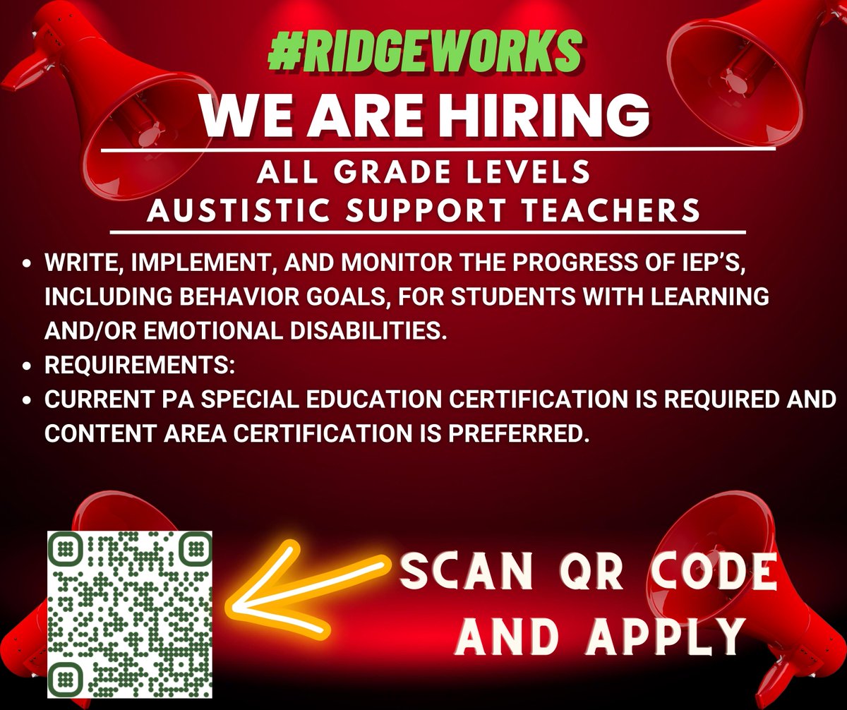Happy "Thought-Provoking Thursday!" Think about who would be the best teachers to join our best teachers! Please "think" about who you might know &amp; would be a perfect fit for these jobs and the perfect teacher for our kids! pennridge.tedk12.com/hire/index.aspx
#jobs #jobseekers #teachers