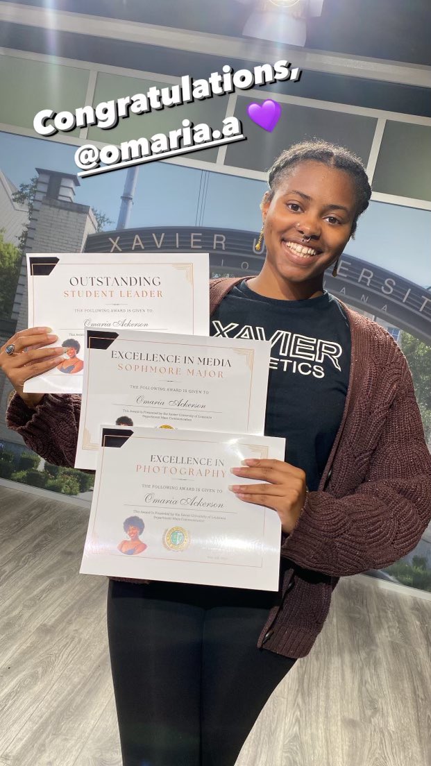 XULA Mass Comm Department (@xulamasscomm) on Twitter photo Congratulations Omaria!
She’s an outstanding student leader and photographer 📸
<a href="/omarreeyuh/">mari thee phenom</a> Congratulations Omaria!
She’s an outstanding student leader and photographer 📸
<a href="/omarreeyuh/">mari thee phenom</a>