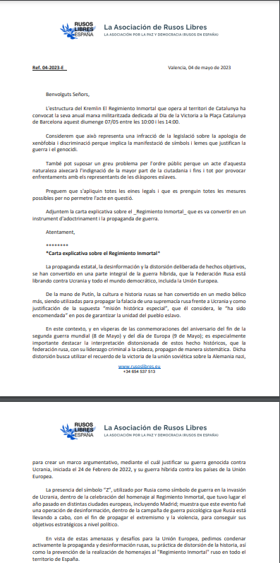 La Asociación de Rusos Libres tweet media