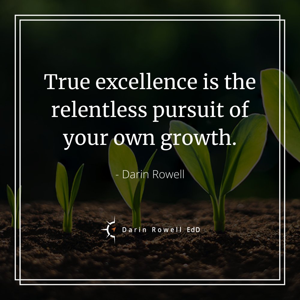 DarinRowell's tweet photo. It’s easy to get distracted by comparing ourselves to other people. I believe that the path to sustained excellence is the relentless pursuit of our own growth . If we stay committed to this path we ultimately win.

#coaching #success #leadership #growth #excellence #business https://t.co/OIYwjyy5CA