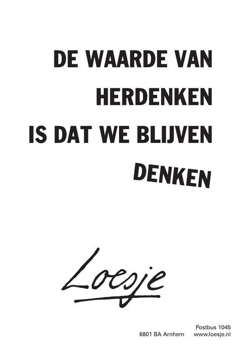 Morgen vieren we onze vrijheid, maar vandaag herdenken we eerst álle oorlogsslachtoffers. Vandaag zijn we stil en staan we stil bij het feit dat mensen buitensluiten nóóit de oplossing is. #4mei