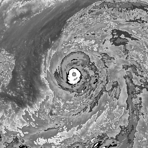 Yellow_Evan's tweet photo. On August 18, 2002, Typhoon #Phanfone reached peak intensity while in the open Western Pacific. It briefly reached T7.5 before an ERC quickly halted further intensification as the CDO became less symmetrical and warmed. JTWC estimate of 135 knots likely a bit conservative. https://t.co/cJYOikygNr