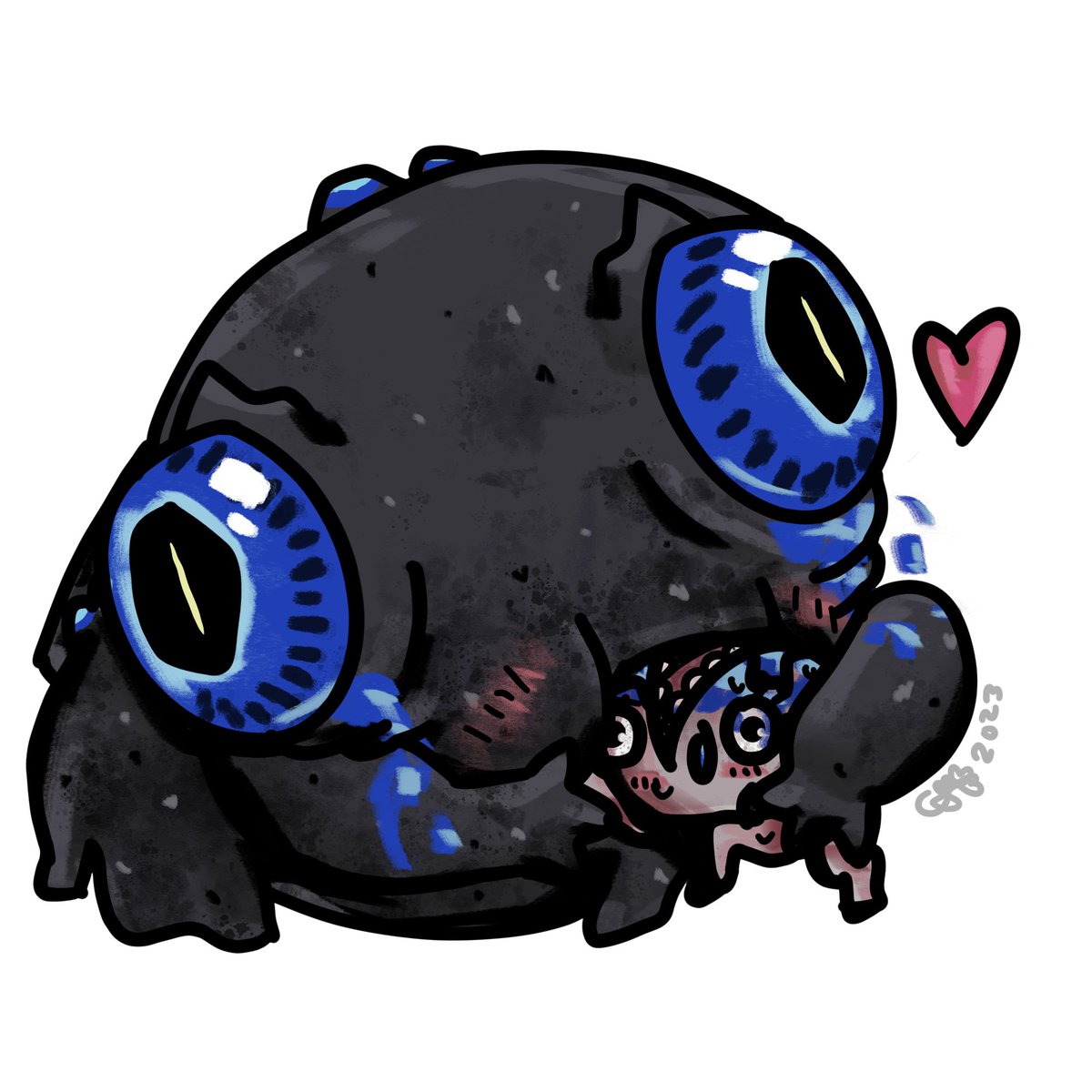 luckys4rtworks's tweet photo. Blubbering Toad hugging/nomming the chicken monster 😋 another Limbus Company meme sticker 

#memes #LimbusCompany #Limbus_Company #hellschicken #customsticker #limbuscompanyfanart #blubberingtoad #chickenmonster #CLIPSTUDIOPAINT #fanart #art #luckys4rtwork #luckycl0v3rs4rtwork https://t.co/o6M2gIyf2M