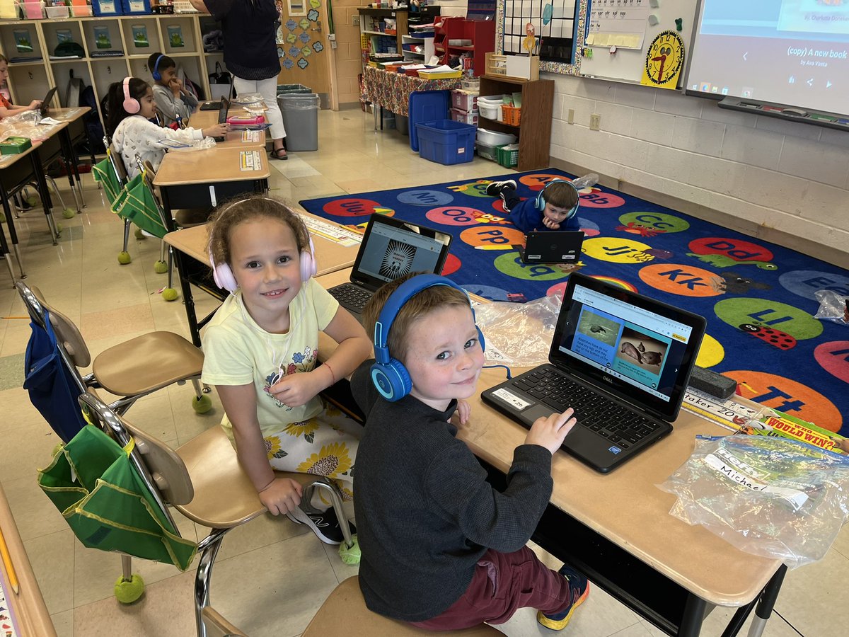 Publishing their first books with <a href="/BookCreatorApp/">Book Creator Team</a> in first grade <a href="/MMW_CRSD/">Maureen M. Welch Elementary School</a>! 📚 🎉