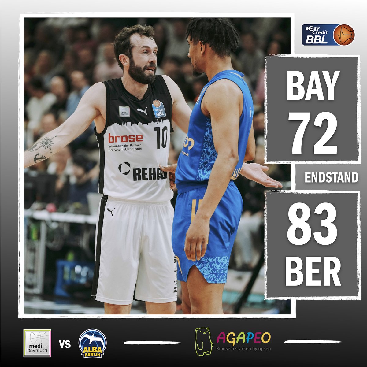 Wir geben noch einmal alles im letzten Heimspiel der Saison!
Foto: <a href="/Ochsenfoto/">Ochsenfoto.de</a> 
#gomedi #WeAreMedi #BAYBER #StrongerTogether #BayreuthOhneGewalt