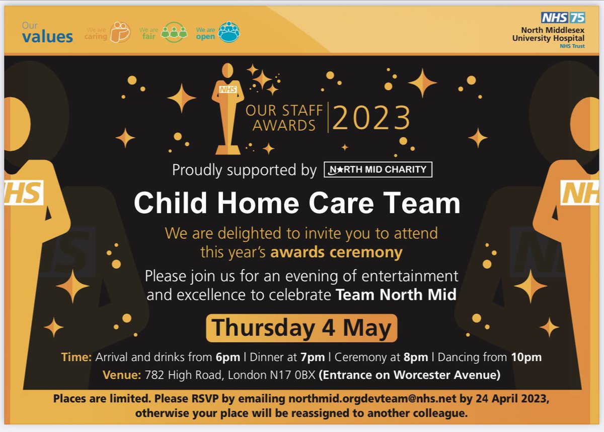 So incredibly proud of the team they work so hard, go above and beyond to provide compassionate care for our BCYP in their homes and in nurse led CNS clinics. 

But mostly they are so proud to be #teamnorthmid @NorthMidNHS wishing everyone wonderful night at the staff awards 🤩