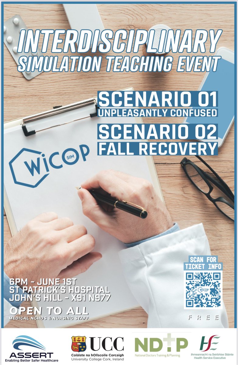 John Cooke (@cookejohnp) on Twitter photo This is the next #WICOPSIM on June 1st. Open to NCHDs & nurses <a href="/UHW_Waterford/">Univ Hosp Waterford</a>. We will be simulating 2 scenarios; 1. inpatient delirium & 2. an inpatient fall. Both common & important. Attendance is free but please reserve a space! <a href="/UCCASSERT/">ASSERT Centre, UCC.</a> <a href="/MementoSsw/">NDTP Memento SSW</a> <a href="/NursingWit/">SETU Nursing & Healthcare</a> <a href="/SouthEastCH/">HSE/SECH (now part of HSE Dublin and South East)</a> This is the next #WICOPSIM on June 1st. Open to NCHDs & nurses <a href="/UHW_Waterford/">Univ Hosp Waterford</a>. We will be simulating 2 scenarios; 1. inpatient delirium & 2. an inpatient fall. Both common & important. Attendance is free but please reserve a space! <a href="/UCCASSERT/">ASSERT Centre, UCC.</a> <a href="/MementoSsw/">NDTP Memento SSW</a> <a href="/NursingWit/">SETU Nursing & Healthcare</a> <a href="/SouthEastCH/">HSE/SECH (now part of HSE Dublin and South East)</a>