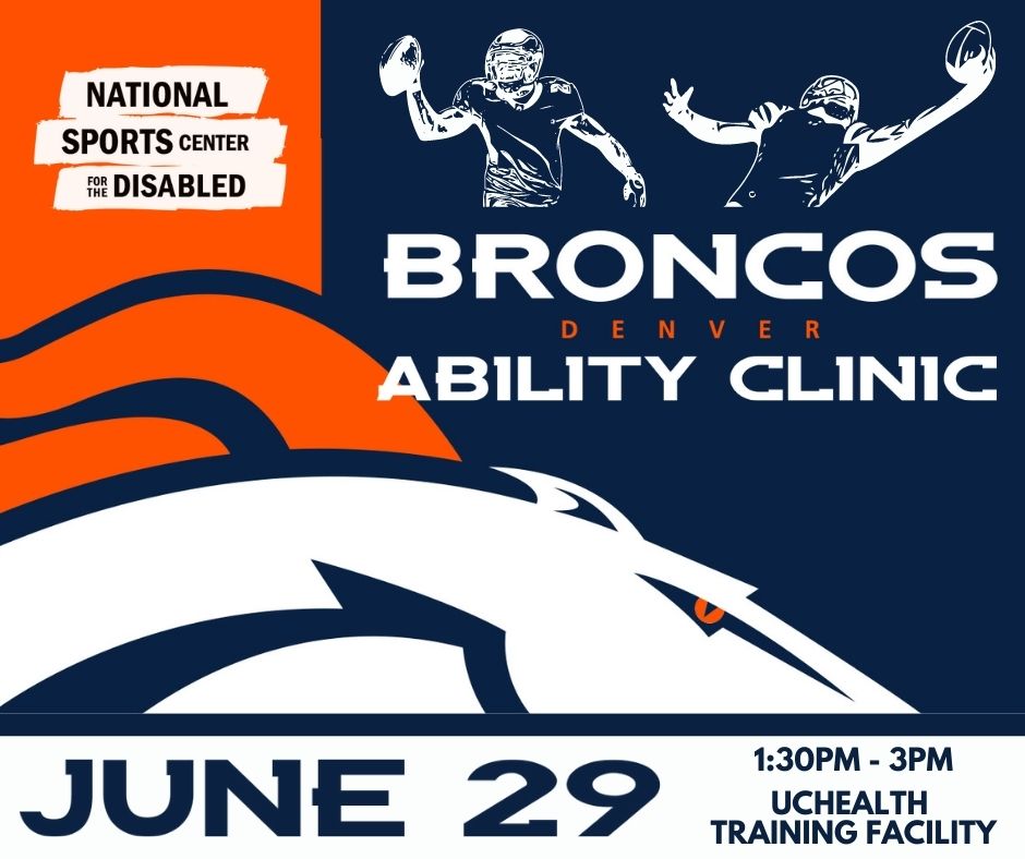 NSCD's tweet photo. Who's ready for 2023 Ability Clinics?! This fun-filled &amp; FREE clinic will include instruction from the @Broncos, NSCD staff &amp; volunteers featuring football drills adapted to individuals, ages 5 +, who have any type of disability.

Come out &amp; enjoy the fun! https://t.co/kMsaqWKgPf https://t.co/3uzQa5EMs8