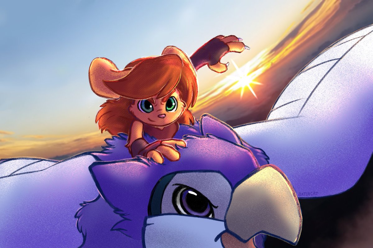 BatiaCat's tweet image. 🌋 You're halfway up and you're halfway down and the pack on your back is turning you around!!! Throw it away, you won't need it up there! And remember don't look back whatever you do! 🎶
#fantasyart #adventurer #griffin #furryart #anthroart #MtFujiSunrise