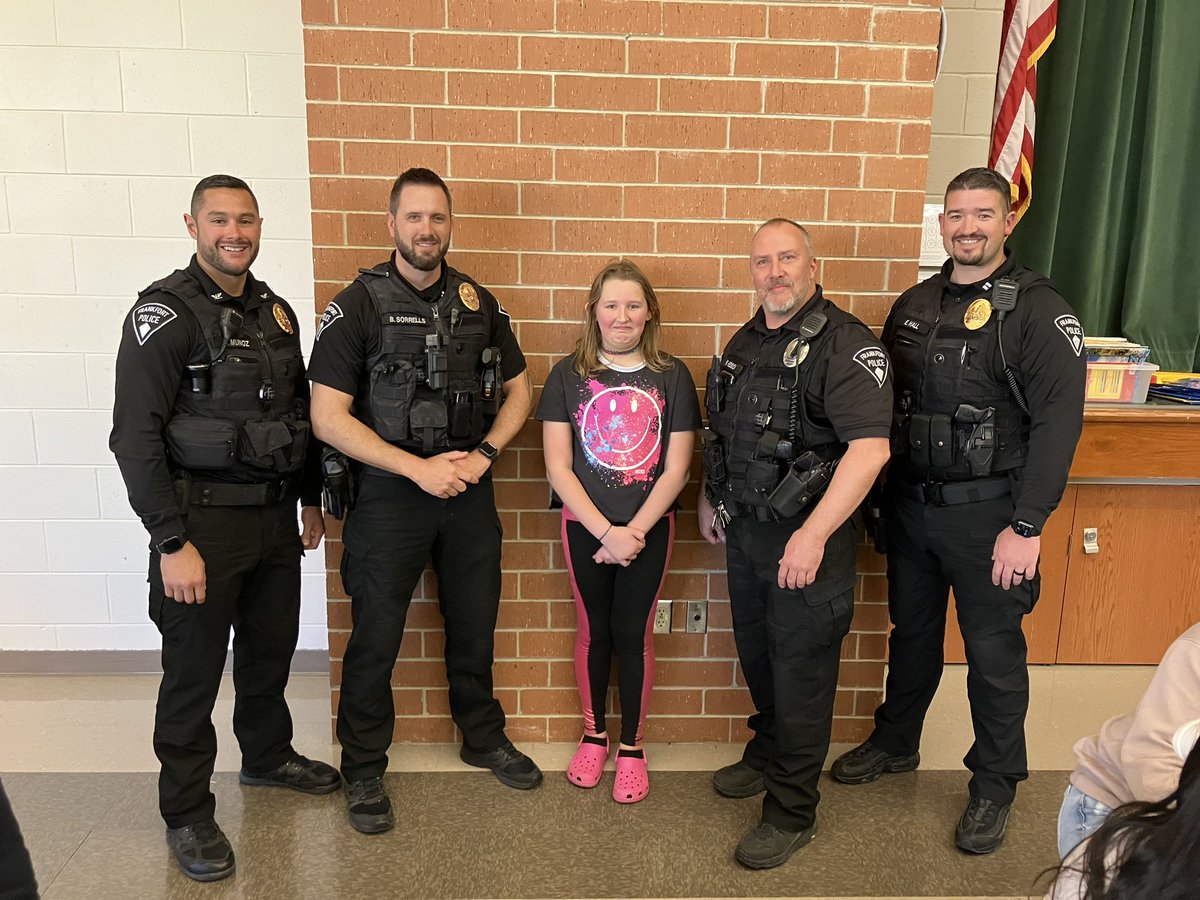 This year’s Officer Hession Challenge Coin winner. Congrats! #greenmeadows #leadership