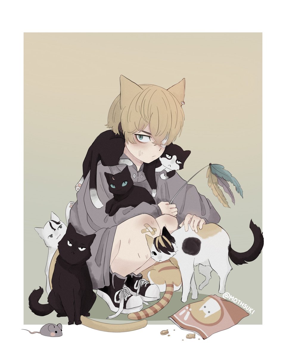Fufu and his cats #東卍FA #ChifuyuMatsuno