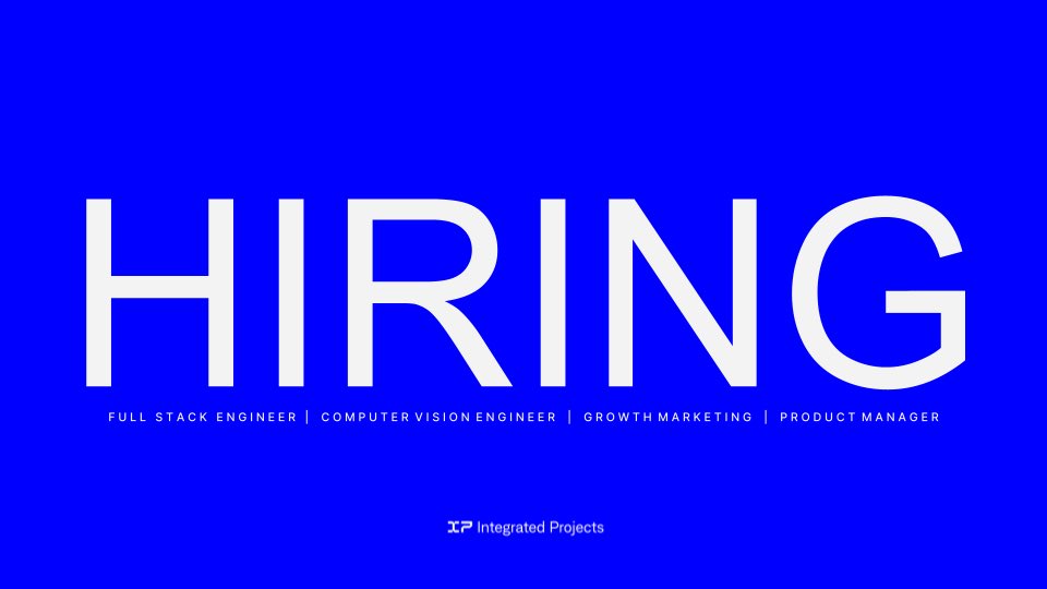 If you’re a leader in product, computer vision, or CRE partnerships—reach out.

<a href="/Integrated_IP/">Integrated Projects</a> is focused on bringing on the smartest minds focused on the digitization of the built environment 🌎