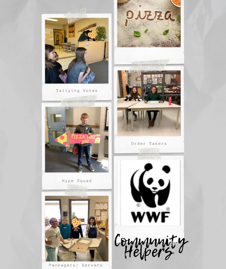 Our "Pizza Night" community helper event in support of the World Wildlife Fund was a huge success! The older SA children put so much work into the event by creating  a promo video and posters and presenting the idea to younger children, as well as running the event itself.
