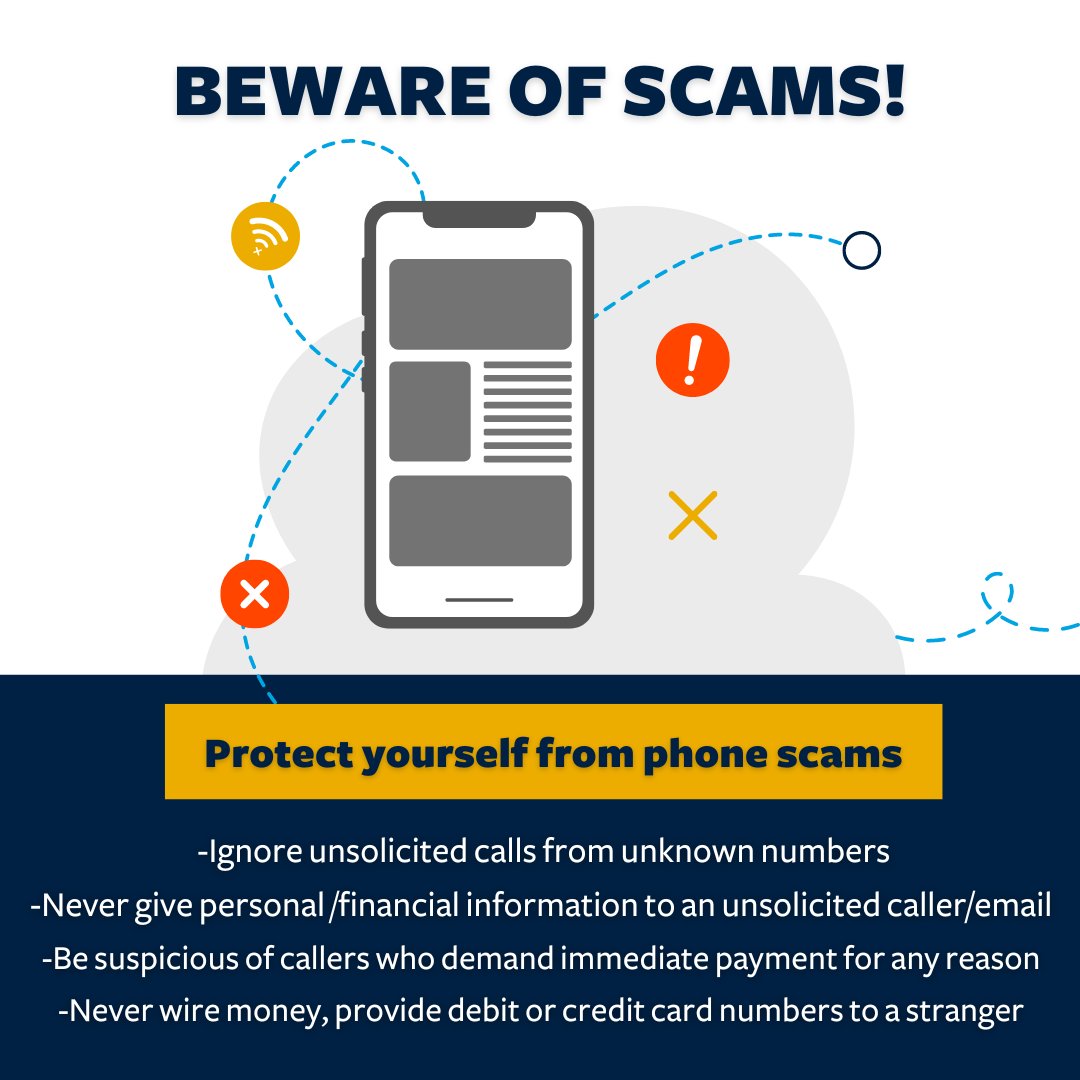 MurrayStatePD's tweet image. MSUPD is seeing a rise in scams where suspects posing as police officers contact the parents of students by phone and claim the student has been arrested for a crime and has a set bail amount. MSUPD will never ask for payment of any sort over the phone.@murraystateuniv