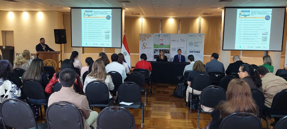 MIC_PY's tweet photo. ✅“Construyendo mi Modelo de Negocios en CANVAS”, se denomina un ciclo de capacitaciones para mipymes que arrancó en el #MIC

➡️Impulsa la Dirección Gral. de Capacitaciones del Viceministerio de #MIPYMES; el Proyecto @fomipymespy (Taiwán) y la Consultora Solvers https://t.co/WTI4RHWxe6