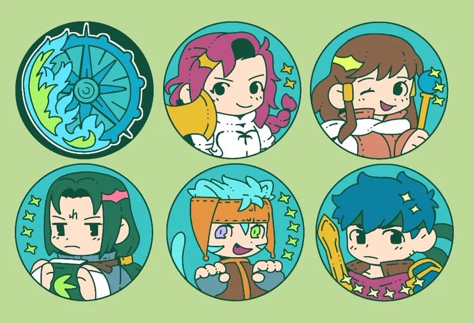 my greil mercenaries design for  `s fire emblem dice!! Extremely lucky and delighted to be able to draw my fave charas  KS below 