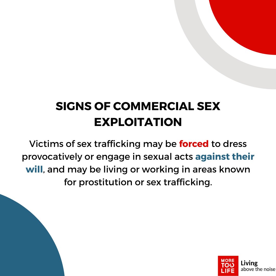 If you suspect someone is a victim of human trafficking, it's important to report it to law enforcement or a trusted organization like More Too Life. Together, we can work to end this form of modern-day slavery. #HumanTraffickingAwareness #EndHumanTrafficking #MoreTooLife