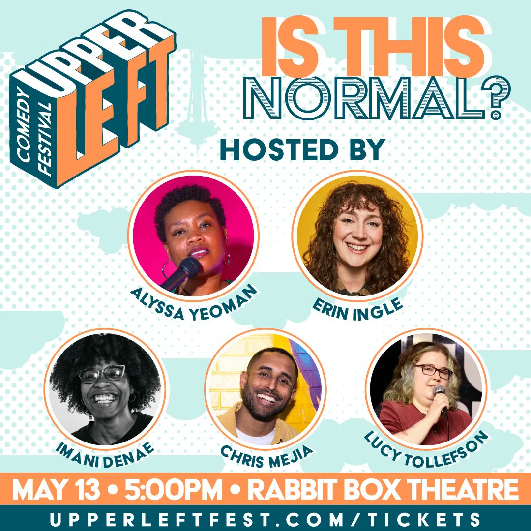 Another day, another show! This time it's "Is This Normal?" -- the comedy show that makes us all feel a little less strange. The audience submit your anonymous quirks, queries, and confessions. Are they normal or special?! Come find out! Get your tickets: buff.ly/3ns6PPL