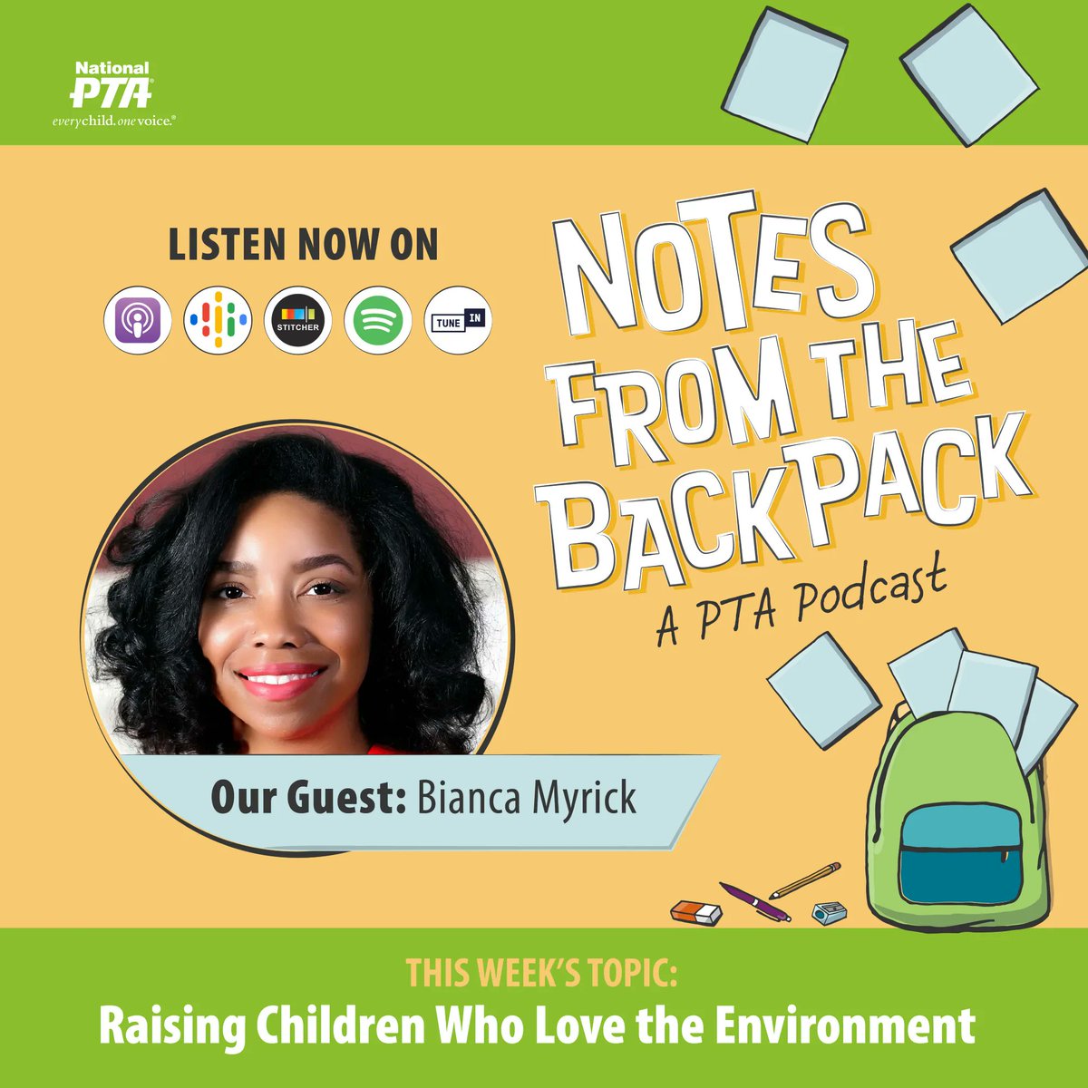 NFCPTA's tweet image. Is your child transitioning to middle school this year? Mine is. Check out episode 3 on the national PTA podcast “notes from the backpack” buff.ly/3wE181V  
#nfcpta #notesfromthebackpack