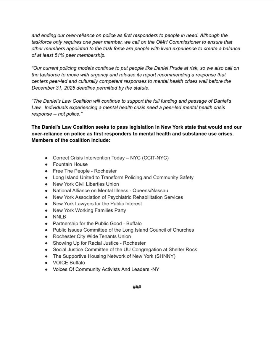We’re disappointed in the Governor’s final budget and her lack of urgency around implementing Daniel’s Law.  Our Coalition remains committed to fighting to ensure that a mental health crisis is NOT a death sentence. #DanielsLawSavesLives