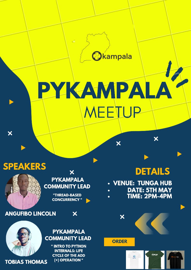 Techtrybe's tweet image. 🐍 Python Kampala Meetup on Friday at Tunga Hub, Bugolobi! Come learn & network with fellow Python enthusiasts, all skill levels are welcome. See you there! #PythonKampala #PythonProgramming #Learning