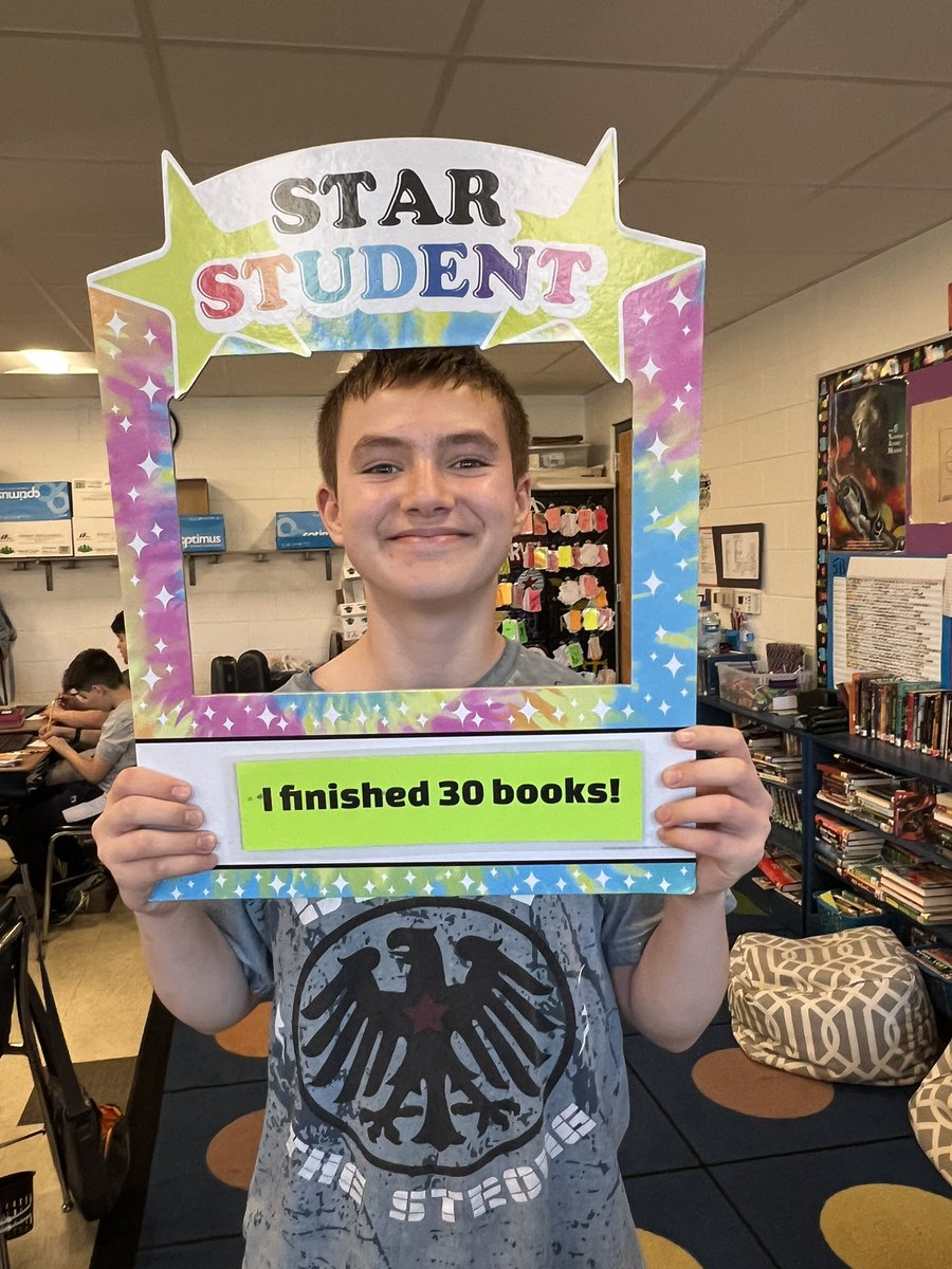 Niccolo, Ibrahim, Eric, and Jacob finished 30 books!!  Fantastic!  #glenoaksschool