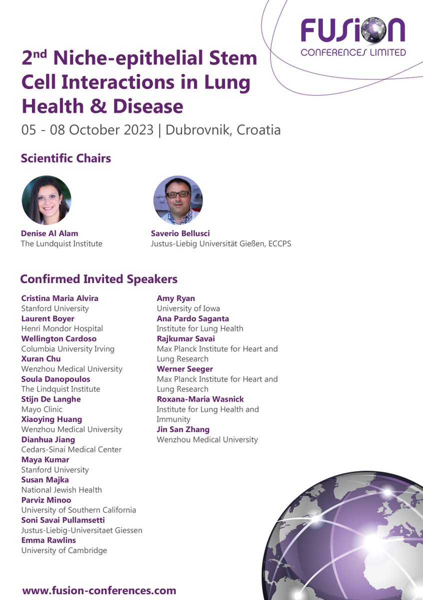 📢1 DAY TO GO📢
Early Bird &amp; Talk Submission Deadlines for #Fusionlung23 are tomorrow! Don't forget to register if you plan on joining us in Croatia this October. 🇭🇷
🌐 bit.ly/3JUhSd1