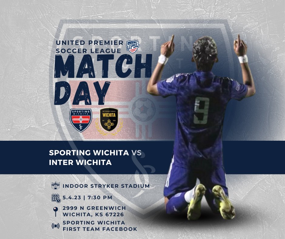DERBY DAY ⚔️

🗓 May 4th
⚽️ Sporting Wichita vs Inter Wichita
⏱ 7:30pm CT
🏟 Indoor Stryker Stadium
#SW1 #upsl #sportingict #wichita

📷 Andres Gigi Rodriguez
📸 Taylor Vonfeldt