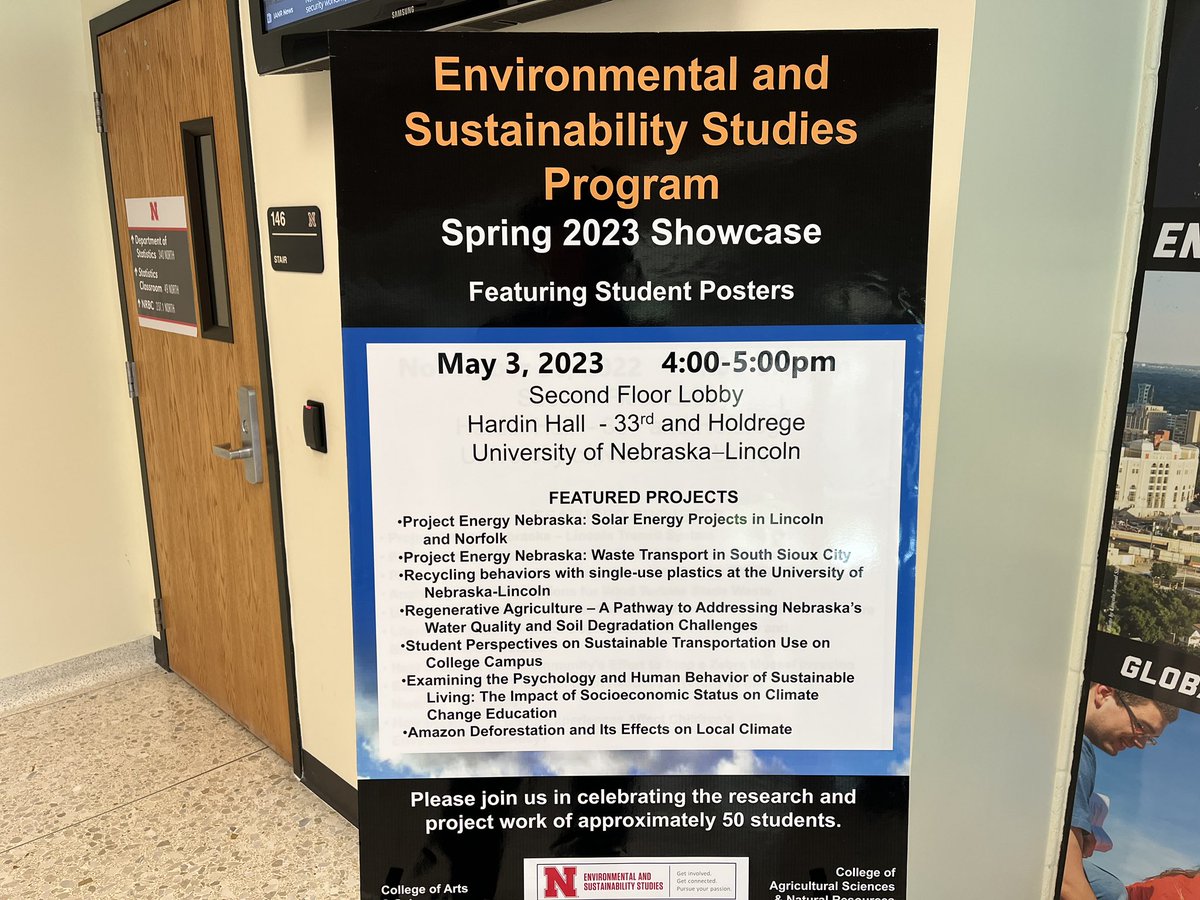 UNL_ENVR's tweet photo. We had a very successful showcase yesterday! Great job to all the Senior Thesis and ENVR 319 presenters; and thanks to all who came to the event! https://t.co/PMWAt3UuTU