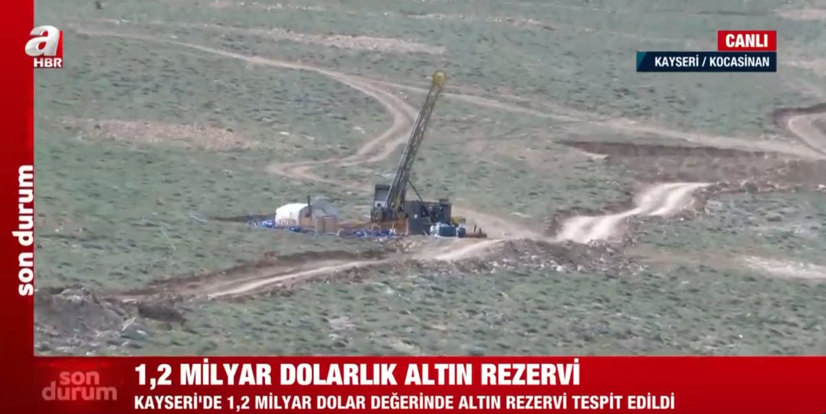A Haber, Kayseri'de "1,2 Milyar Dolarlık Altın Rezervi" bulunduğunu duyurdu.