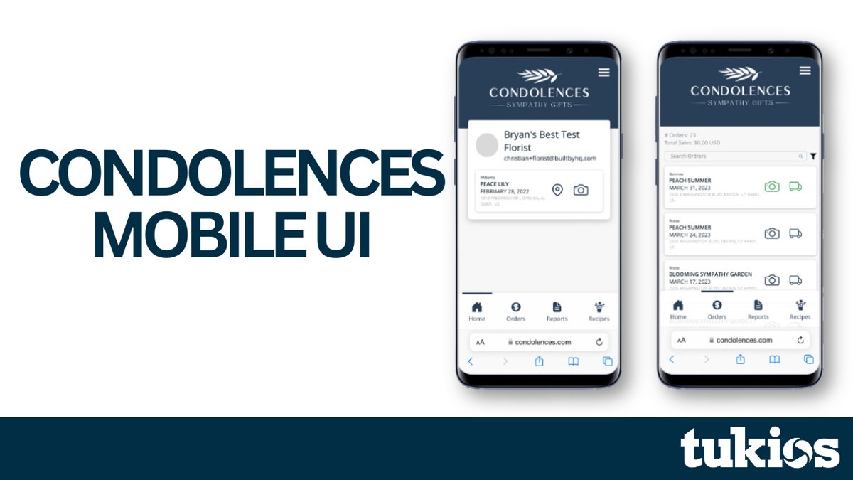 tukios's tweet image. Our new Condolences Mobile UI update allows florists to provide photo proof for arrangement deliveries.

For more information, click the link in our bio.

#funerals #funeralwebsites #funeraltechnology #softwareupdate #florists