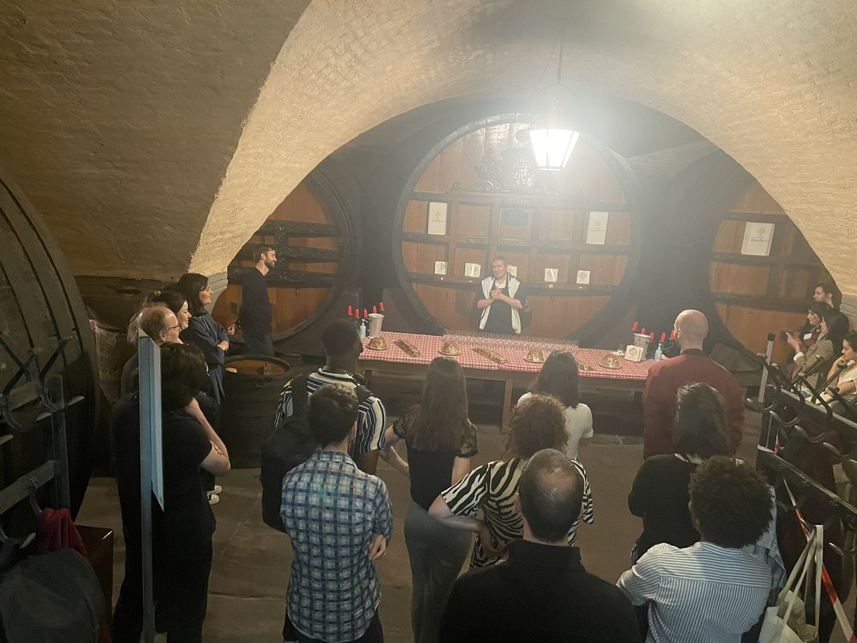 ACDDConference's tweet photo. Social event of the evening: Visit of the wine cellar of the Hospices de Strasbourg (with the oldest white wine in the world!) https://t.co/F0L1vtnmkx